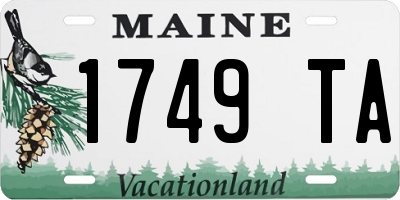 ME license plate 1749TA