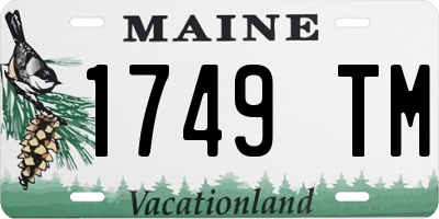 ME license plate 1749TM