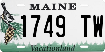 ME license plate 1749TW