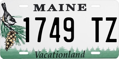 ME license plate 1749TZ