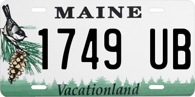 ME license plate 1749UB
