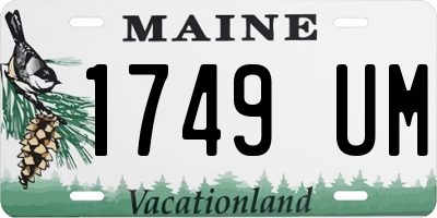ME license plate 1749UM