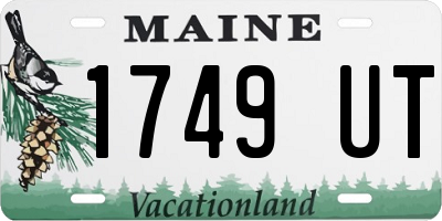 ME license plate 1749UT