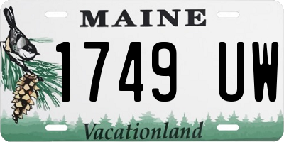 ME license plate 1749UW