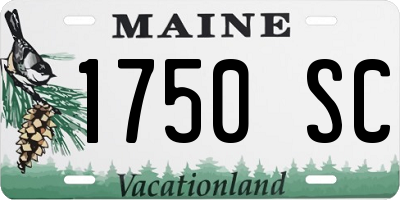 ME license plate 1750SC