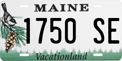 ME license plate 1750SE