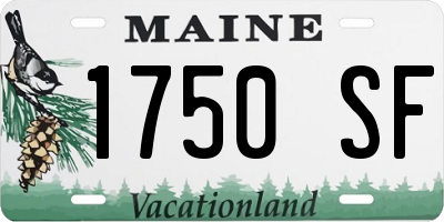 ME license plate 1750SF