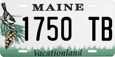 ME license plate 1750TB