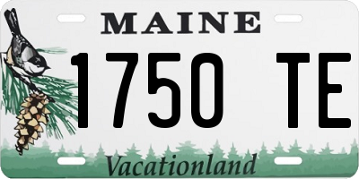 ME license plate 1750TE