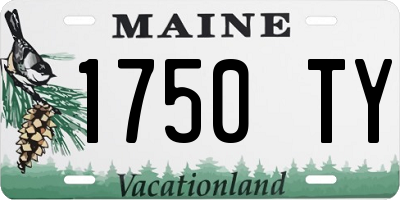 ME license plate 1750TY