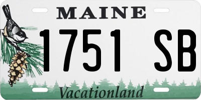 ME license plate 1751SB