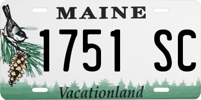 ME license plate 1751SC
