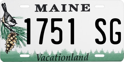 ME license plate 1751SG