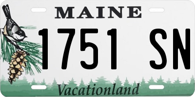 ME license plate 1751SN