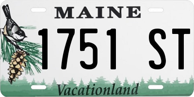 ME license plate 1751ST