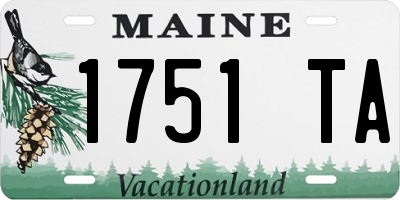 ME license plate 1751TA