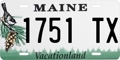 ME license plate 1751TX