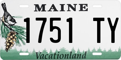 ME license plate 1751TY
