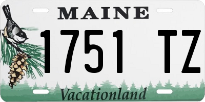 ME license plate 1751TZ