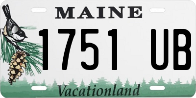 ME license plate 1751UB