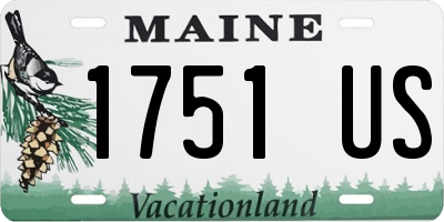 ME license plate 1751US