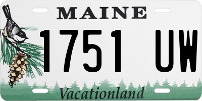 ME license plate 1751UW