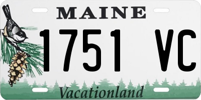 ME license plate 1751VC
