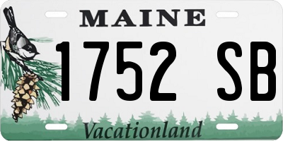 ME license plate 1752SB