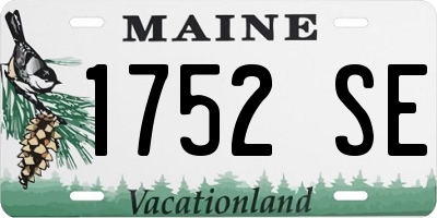 ME license plate 1752SE