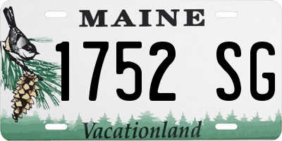 ME license plate 1752SG