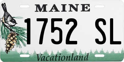 ME license plate 1752SL