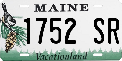 ME license plate 1752SR