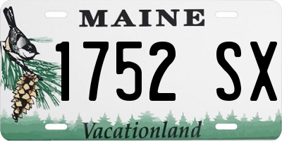 ME license plate 1752SX