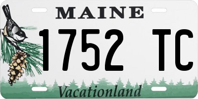 ME license plate 1752TC