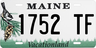 ME license plate 1752TF