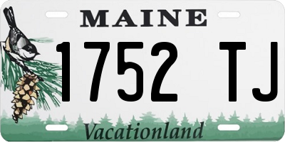 ME license plate 1752TJ