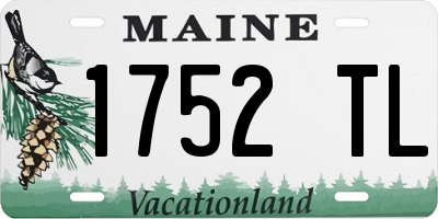 ME license plate 1752TL