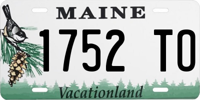 ME license plate 1752TO