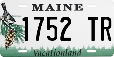 ME license plate 1752TR