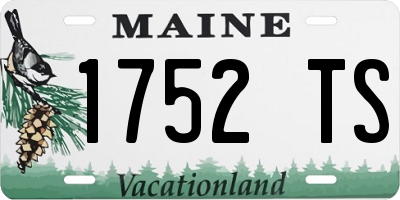 ME license plate 1752TS