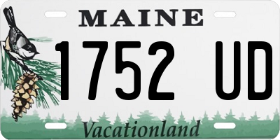 ME license plate 1752UD