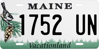 ME license plate 1752UN