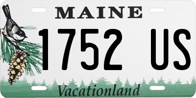 ME license plate 1752US