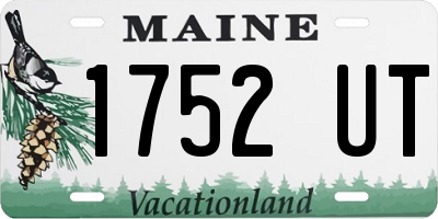 ME license plate 1752UT