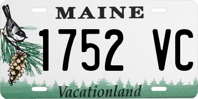 ME license plate 1752VC