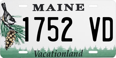 ME license plate 1752VD