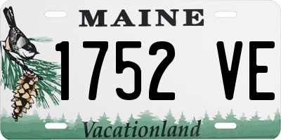 ME license plate 1752VE