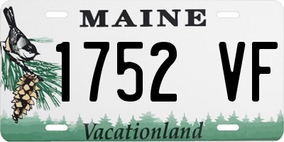 ME license plate 1752VF