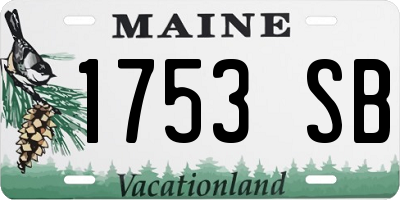 ME license plate 1753SB