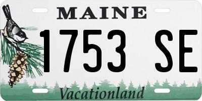 ME license plate 1753SE